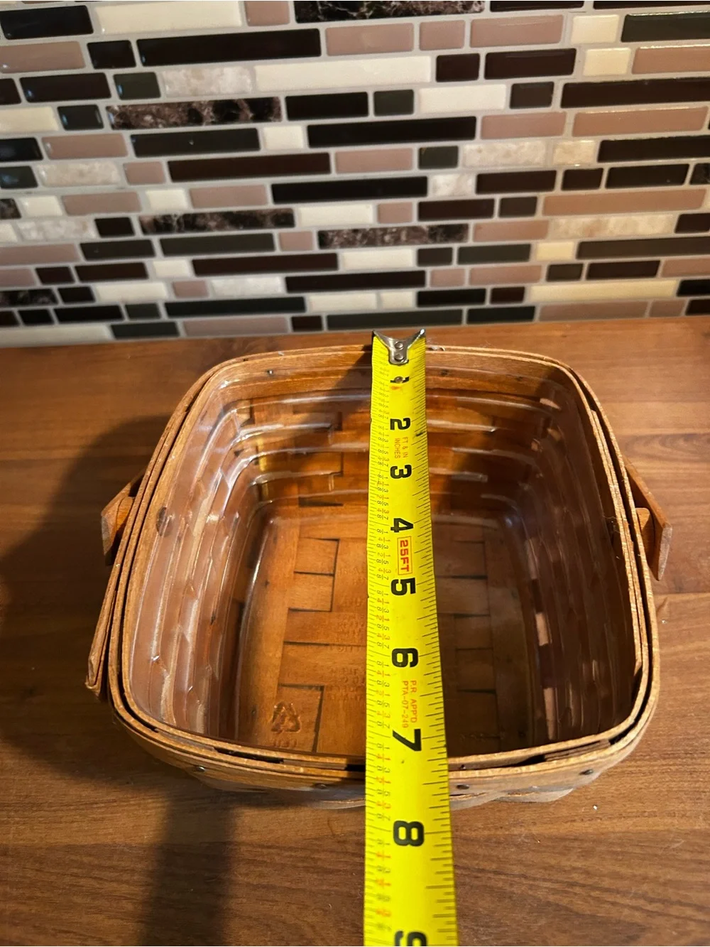 Vintage Longaberger Berry Basket with Handle - Brown